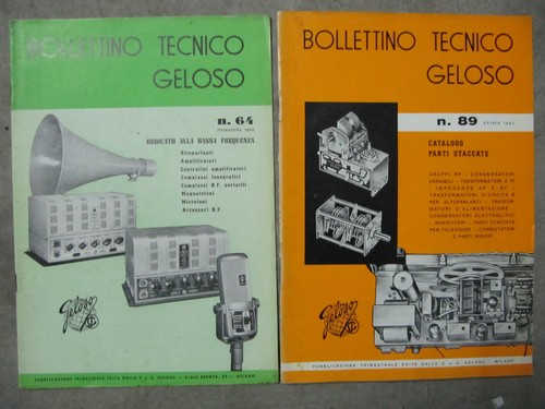 Geloso bollettino tecnico - geloso,