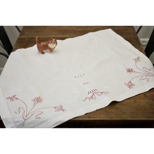 ANTICA TOVAGLIA DA ALTARE / TENDINA RICAMATA A MANIO 102x76cm