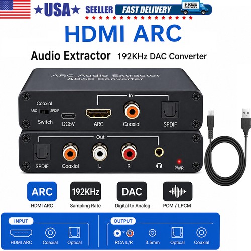 Estrattore audio hdmi arc - hdmi, 192