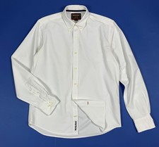 Woolrich camicia uomo usato 15 1/2 M shirt man used luxury bianca cotone T6184