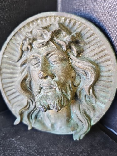 Alter bronze jesus christ head - bronze,