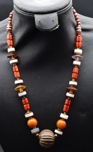Collana antica romana vetro - collana, in