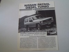 advertising Pubblicità 1986 NISSAN PATROL DIESEL TURBO