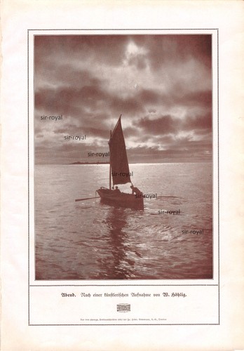Segelboot abend 1912 - abend,