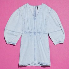 Zara Womens Pleated Denim