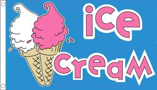 Ice cream flag - x, 3'