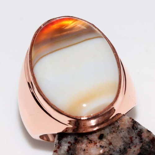 Anello uomo sardonice placcato