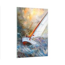Quadro su Vetro 80x120cm Barca
