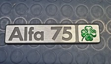 SIGLA SCRITTA STEMMA LOGO BAULE COFANO ALFA ROMEO 75 QUADRIFOGLIO VERDE BADGE