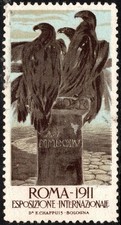 1911 Italy Poster Stamp Rome
