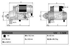 DENSO Avviatore 1.1 KW Adatto