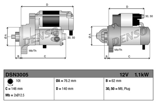 Denso avviatore kw adatto - avviatore,