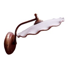 Applique rustica in ferro battuto ceramica sarda pavoncelle da parete luce muro