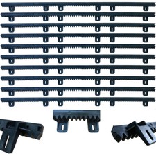 Cremagliera x cancello in NYLON 6 ATTACCHI Atecnica con anima in acciaio + viti