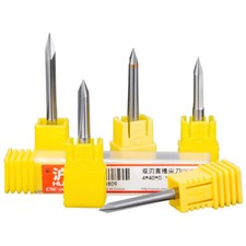 Punte router CNC incisore dritto fresa fine metallo duro forma V gambo diametro 4 mm