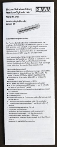 Brawa istruzioni originali per - istruzioni,
