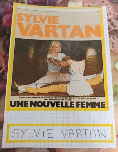 Autographe sylvie vartan - de,