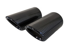 2x Terminale di Scarico Carbonio 70mm per VW Volkswagen Tiguan Scarico Sportivo 