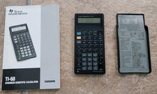 Calcolatrice vintage Texas Instruments TI-68 Sci/Prog -- TESTATA/NUOVA BAT/MANUALE)