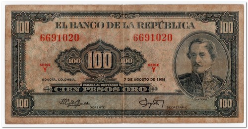 Colombia 100 pesos - colombia,100,
