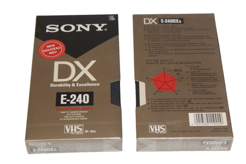 Videocassetta vhs sony - videocassetta, dx