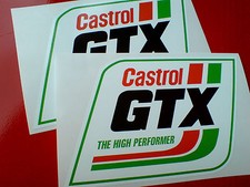 CASTROL GTX Parallelogramma Olio Auto d'epoca Classica Adesivi Decalcomanie 150mm