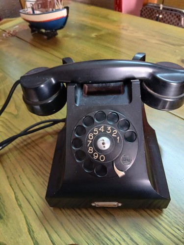 Vintage telefono nero - vintage, face