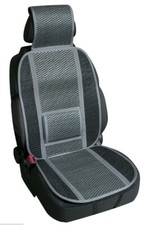 Coprisedile Schienale Estivo Auto in Bambù Nero con Supporto Lombare - C54354