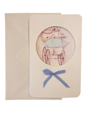 10 BIGLIETTI INVITO AUGURI PARTECIPAZIONI NASCITA BATTESIMO BIMBO cm 16X10