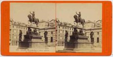 Turin Torino Stereocard Stereoview Original albumen photo 1880c G. Brogi S1387
