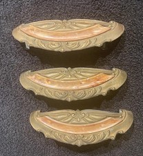 3 cassetti vintage art deco tiranti metallo e bachelite maniglie celluloide anni 30 40