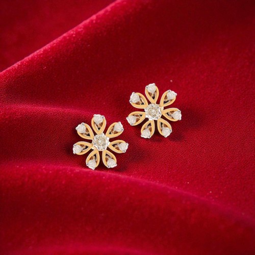 Orecchini floreali diamanti