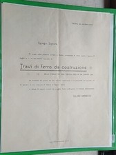 TRENTO  inizi 900  " SILVIO  AMBROSI " NEGOZIANTE TRAVI di FERRO da COSTRUZIONE.