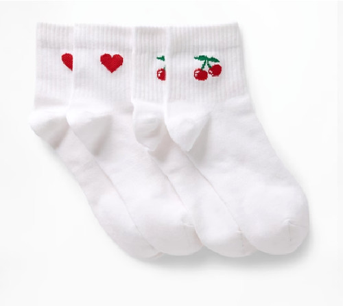 Calze gap quarter - crew, cuori