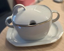 Zuppiera in Porcellana Winterling Bavaria Completa Di Piatto Ovale