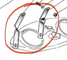 Coppia staffe cruscotto