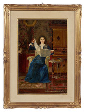 Fabio FABBI (1861-1946)-  La lettura