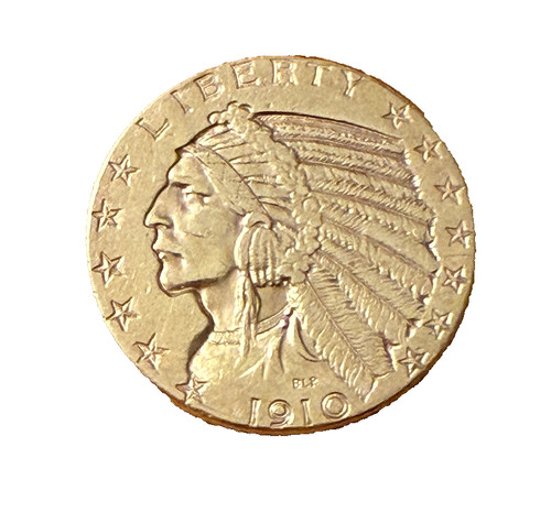 1910 oro dollari 5 - 5,