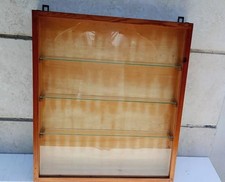 Bacheca in legno artigianale oggetti esposizione collezioni 61x51x6 vetrinetta 