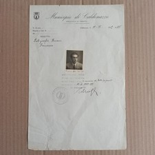 1939 Municipio Di Caldonazzo Legalizzazione Firma Ed Identità L039