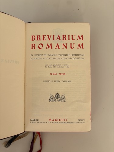 Breviarium romanum tomus alter - romanum,