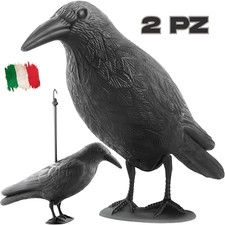 2 Pz Corvo Spaventa Scaccia Piccioni Uccelli Spaventapasseri Dissuasore Corvi IT