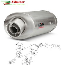 Mivv Kawasaki ZX-6 R 636 2005 05 Terminale Di Scarico Moto Marmitta Ovale Inox