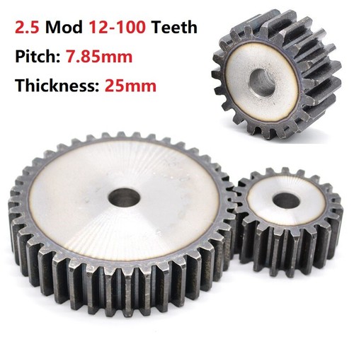 Mod spur gear c45 acciaio - 2.5,