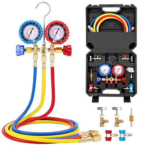 Hvac way manifold gauge - ac, 3‑way
