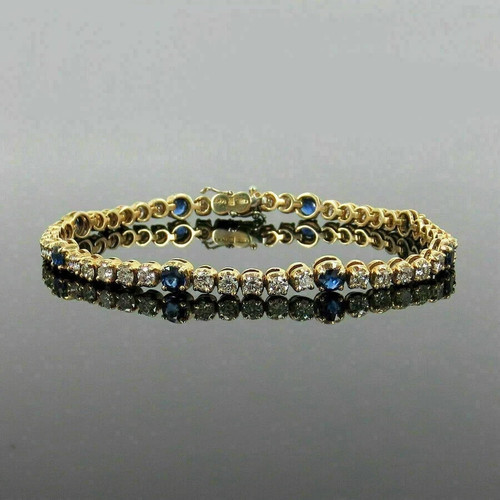 Bracciale tennis donna zaffiro