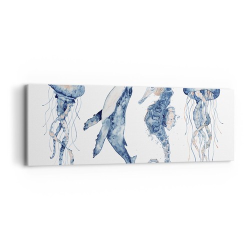 Quadro tela 90x30cm animali - su,
