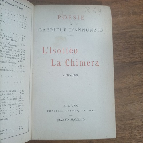 Libro annunzio isottèo - libro,