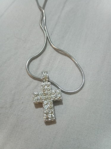 Croce pendente zirconi - croce,