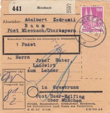 Biglietto pacco BiZone 1948